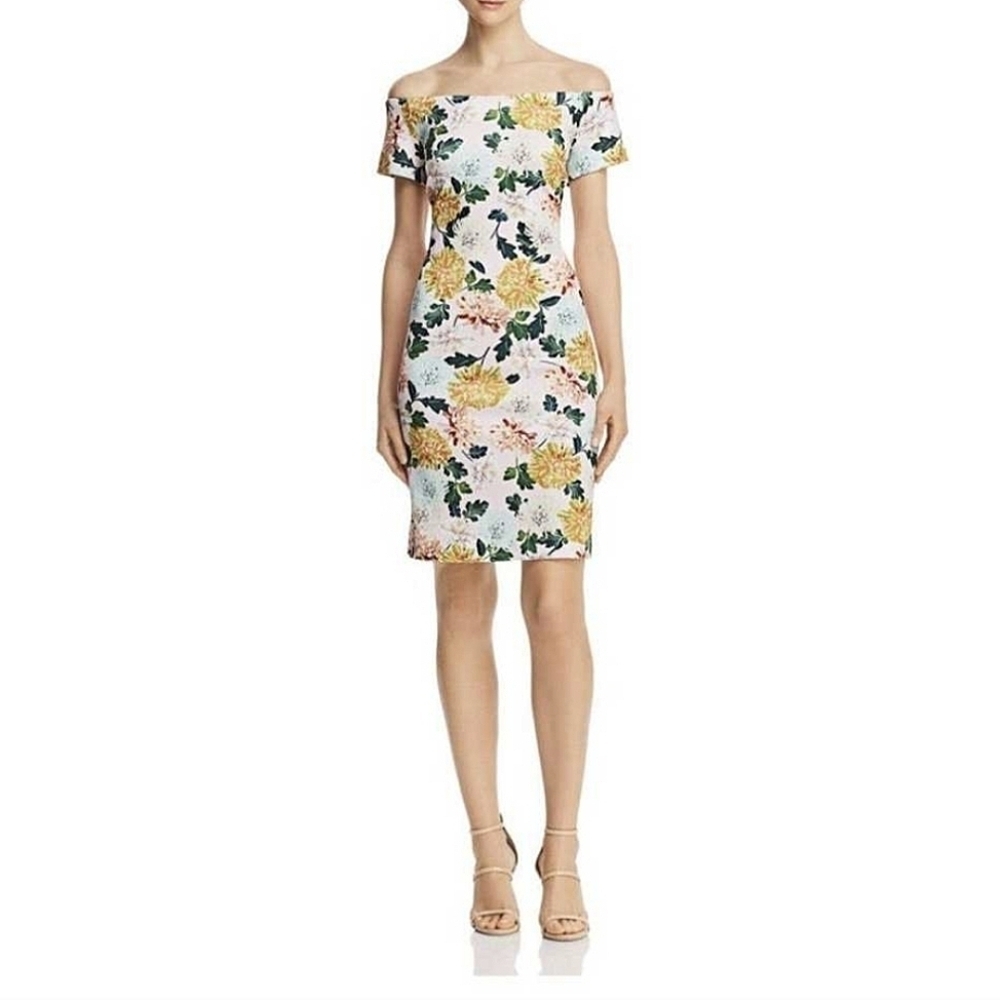 Sam Edelman Scuba Floral Off Shoulder Dress 6